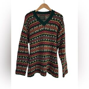 Abercrombie & Fitch The Harvest Sweater Medium Ramie Cotton Blend Christmas